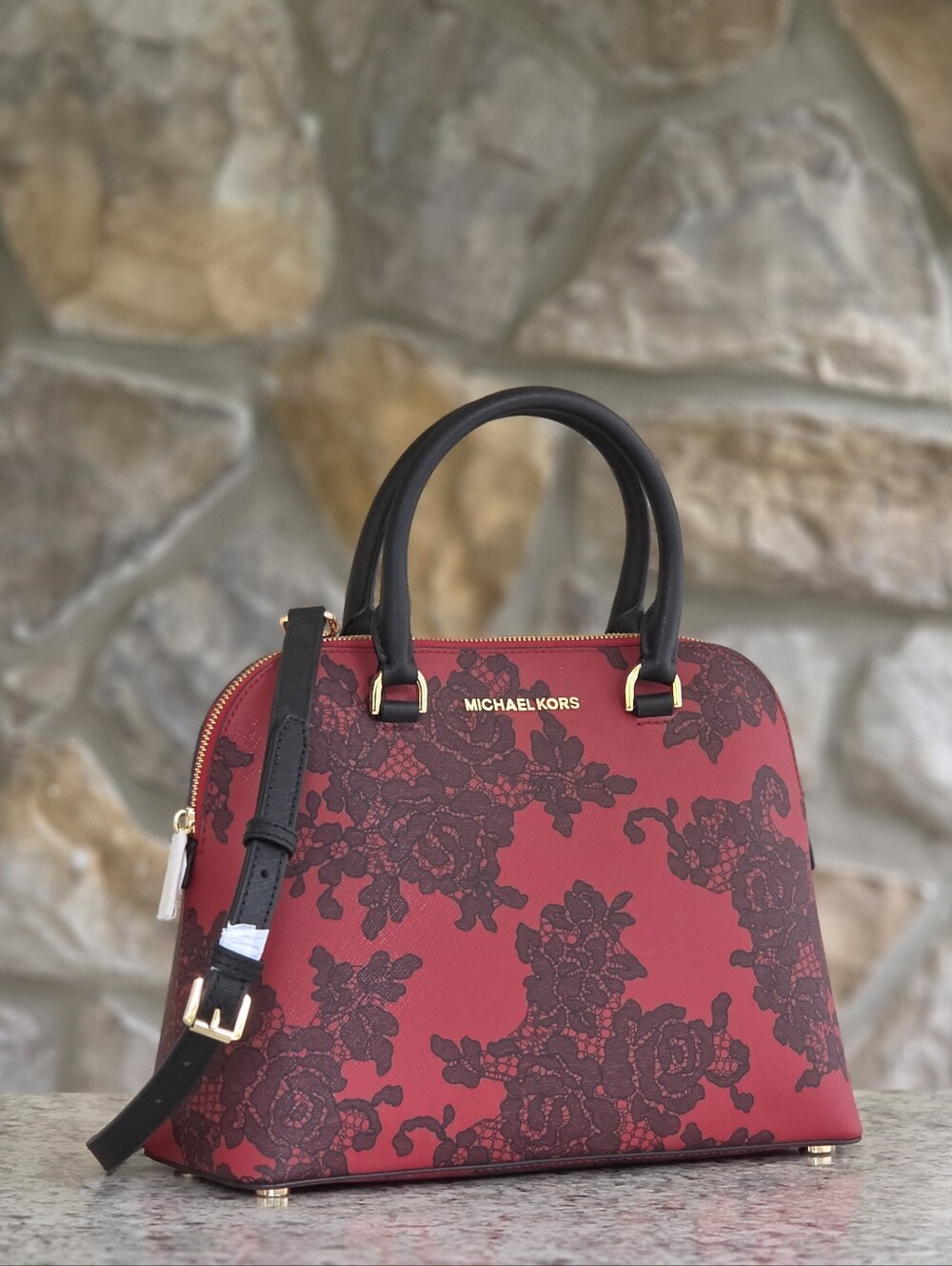 Michael Kors Cindy Large Floral Satchel
